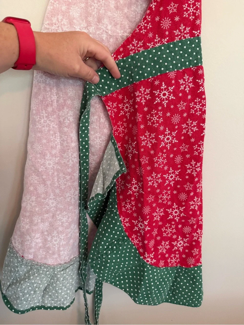 Festive Red and Green Holiday Apron